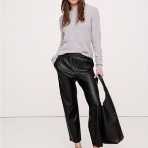 Banana Republic Black Faux Leather Pants